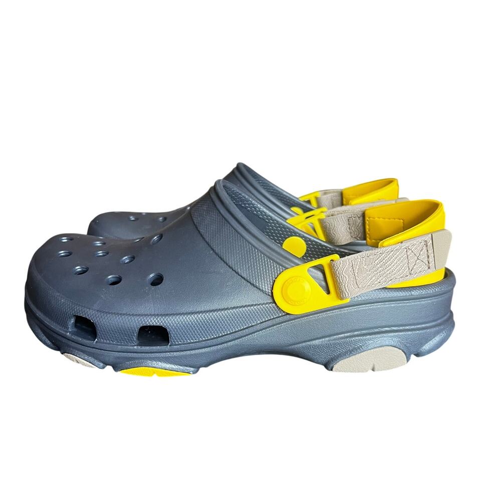 Crocs Classic All Terrain Clog Blue and Yellow Trail Outdoor Shoes Mens 7 W 9